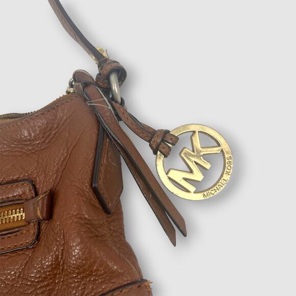 Y2k Vintage MICHAEL Michael Kors Brown Pebbled Leather Shoulder Bag - Picture 3 of 7